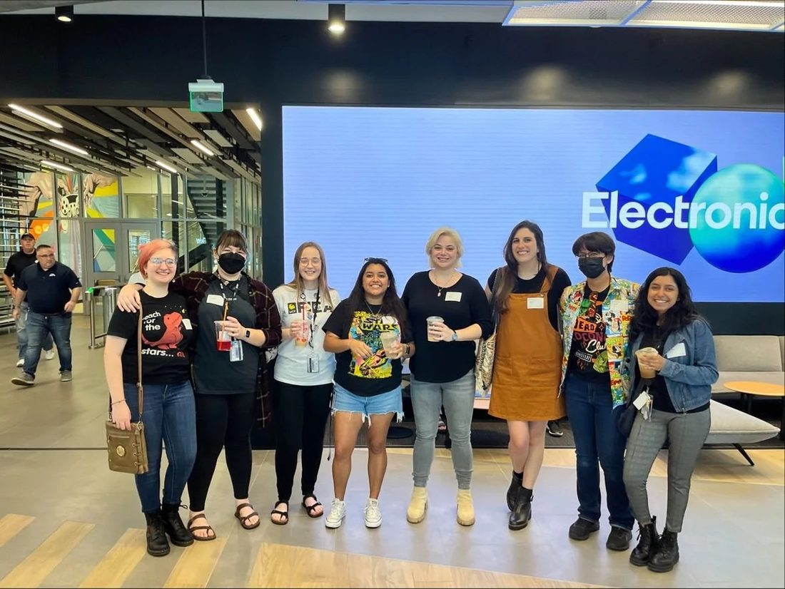 A group of women game developers at Electronic Arts.